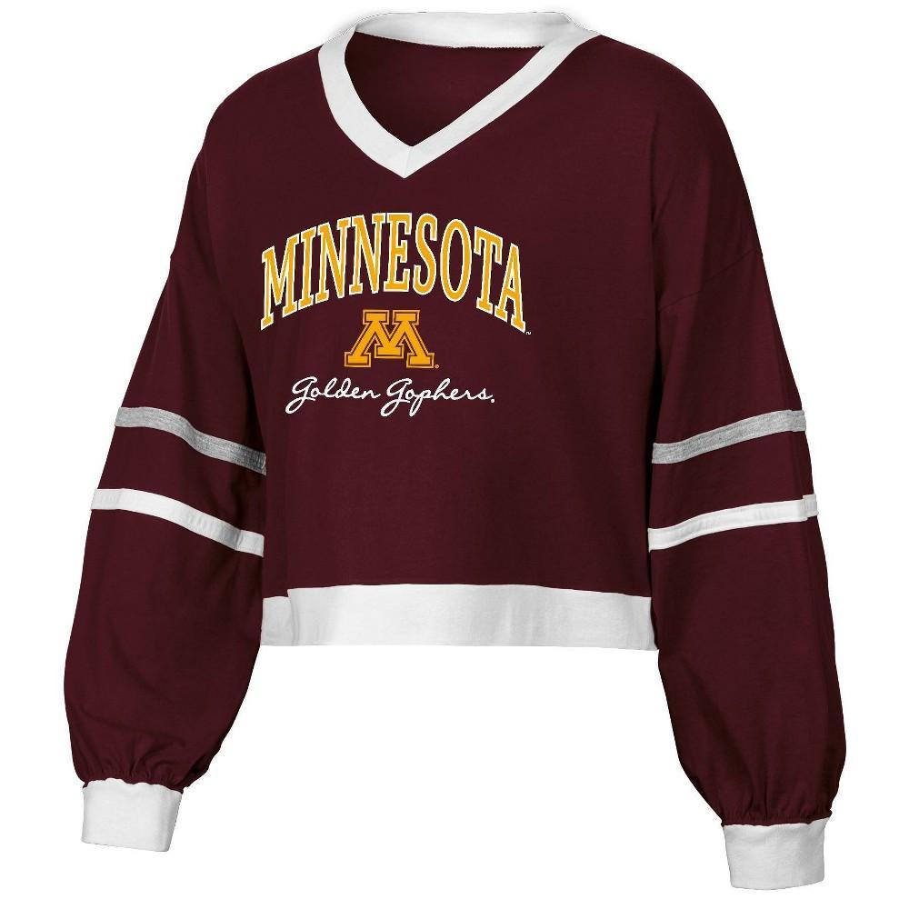 NCAA Minnesota Golden Gophers Womens Long Sleeve V-Neck T-Shirt Product Image