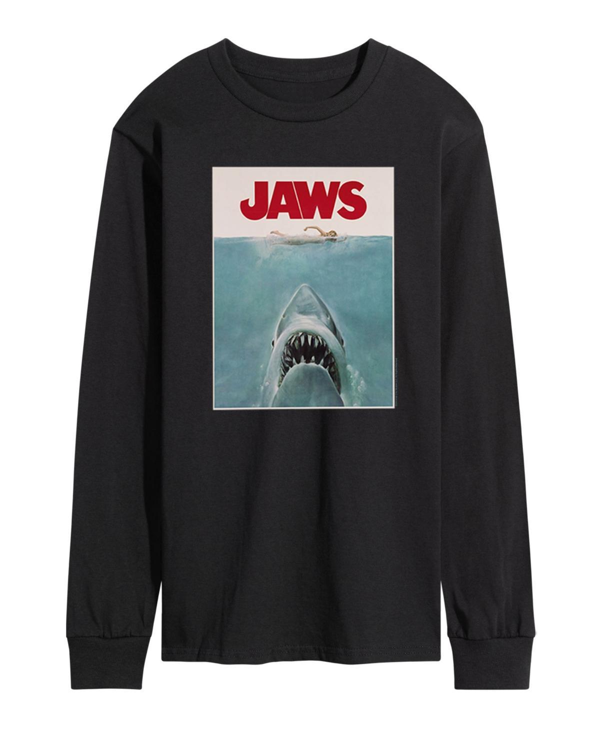 Mens Jaws Poster Long Sleeve T-shirt Product Image