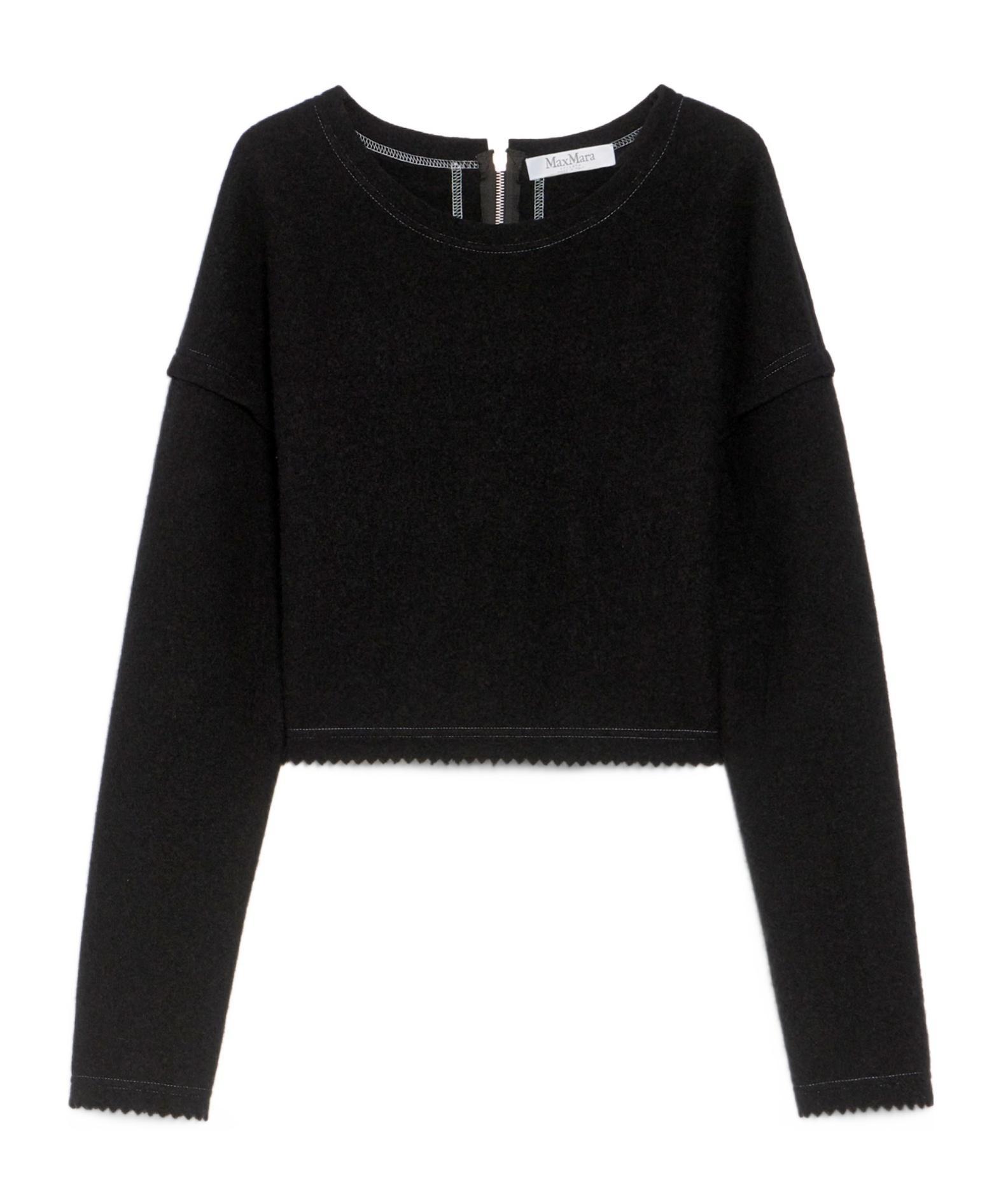 MAX MARA Wool Cashmere Short Sweater In Black Product Image