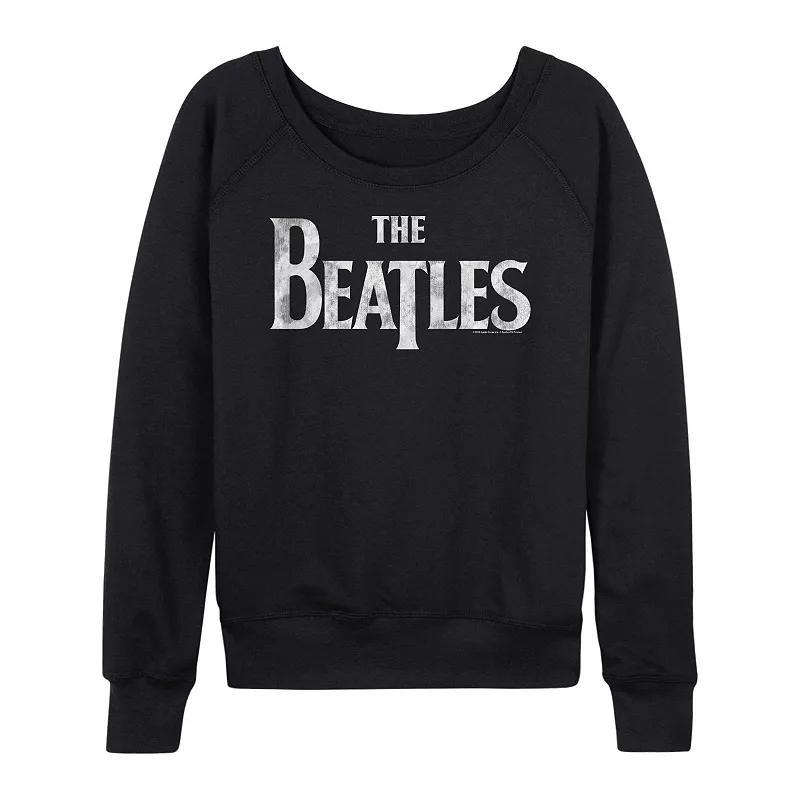 Womens The Beatles Logo Lightweight French Terry Sweatshirt Grey Indigo Product Image