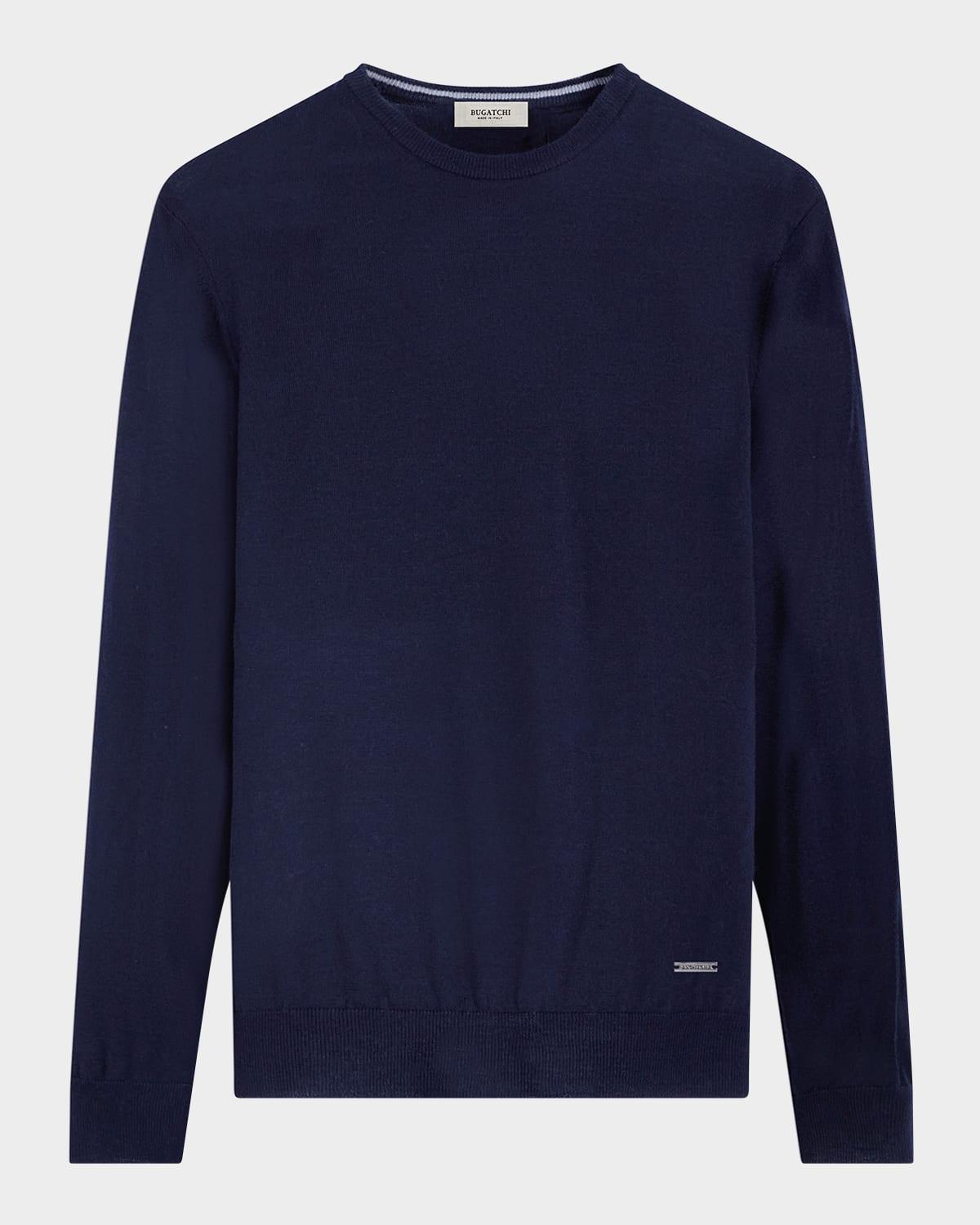 Mens Merino Wool Crewneck Sweater Product Image