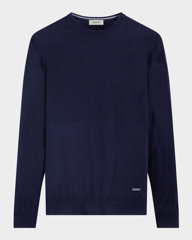 Mens Merino Wool Crewneck Sweater Product Image