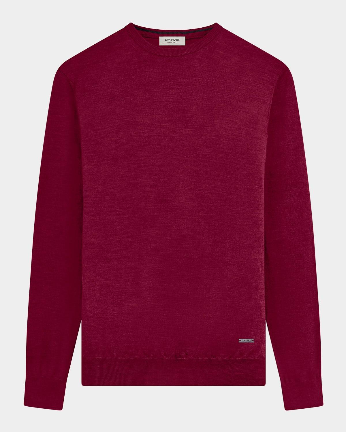 Mens Merino Wool Crewneck Sweater Product Image