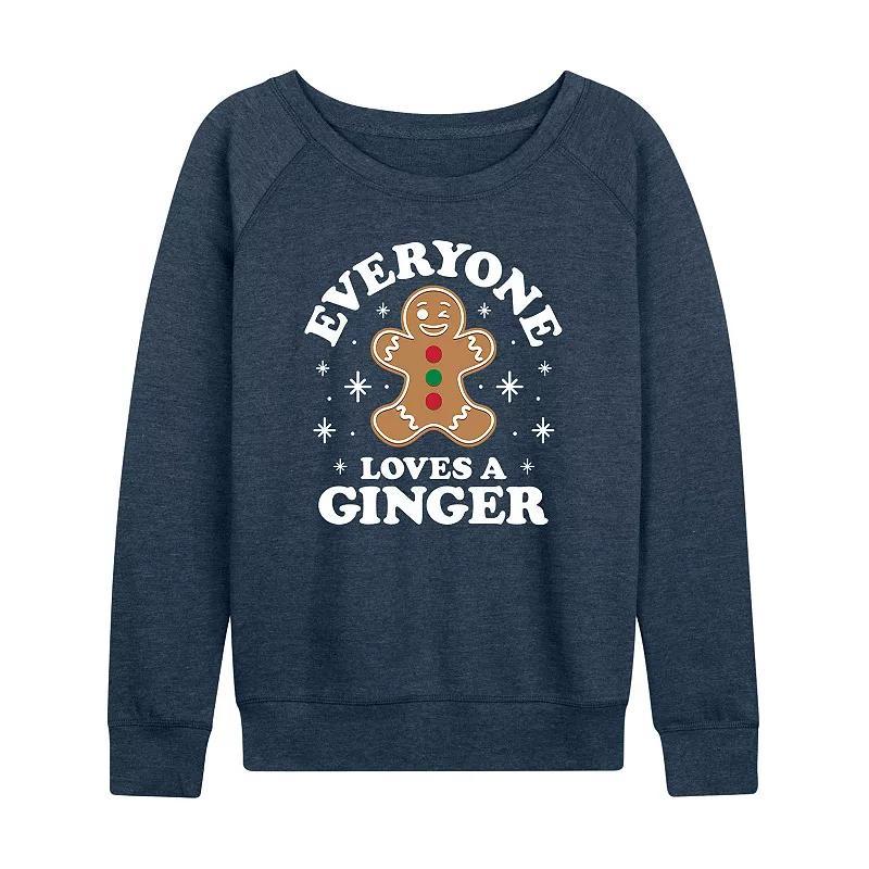 Womens Gingerbread Man Lightweight French Terry Sweatshirt Grey Indigo Product Image