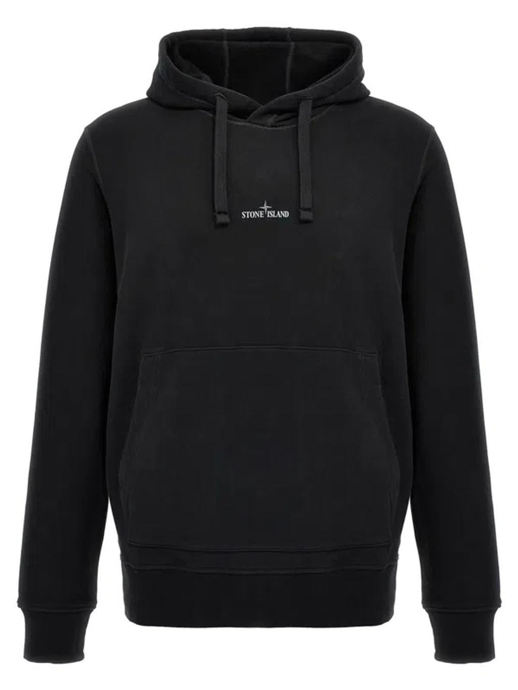 Logo Embroidery Hoodie In Black Product Image