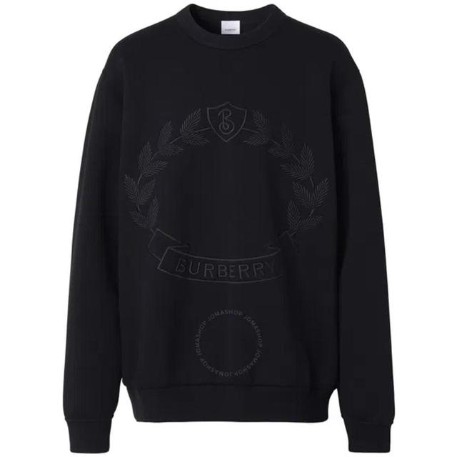 BURBERRY Bram Embroidered Oak Leaf Crest Sweatshirt In Black Product Image