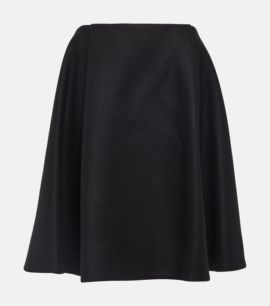 Farla Wool-blend Midi Skirt In 200 Black Product Image