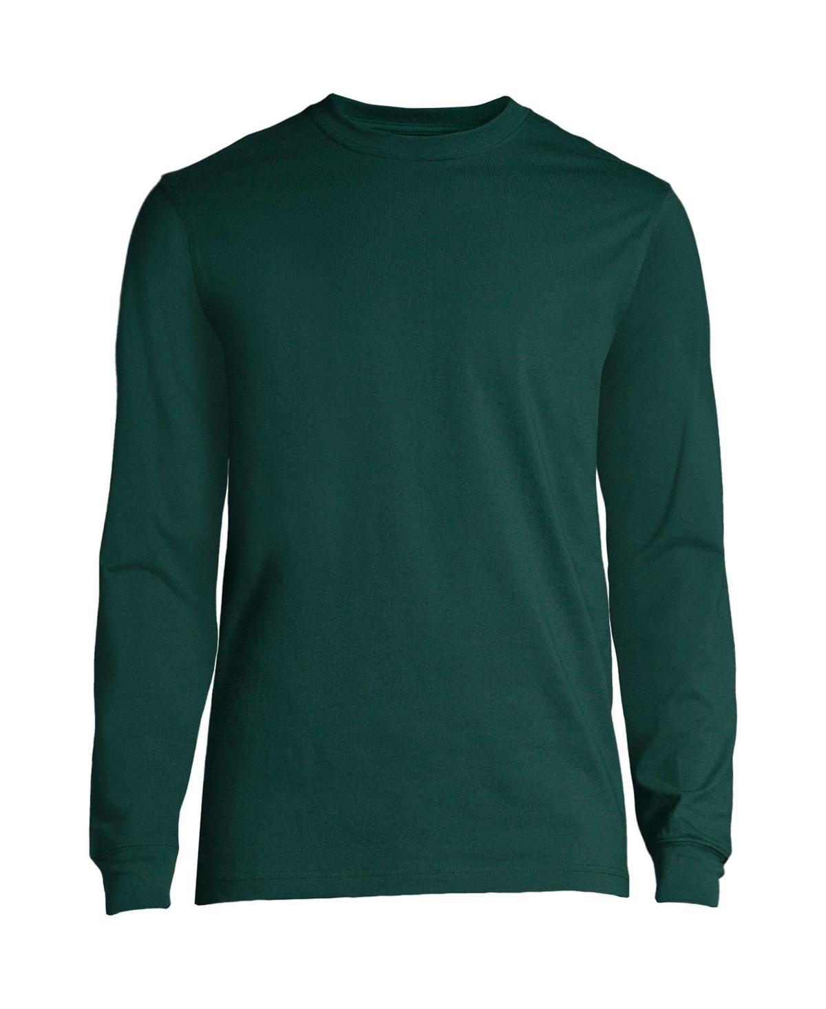 Mens Lands End Essential Long Sleeve School Uniform T-shirt Blue Product Image