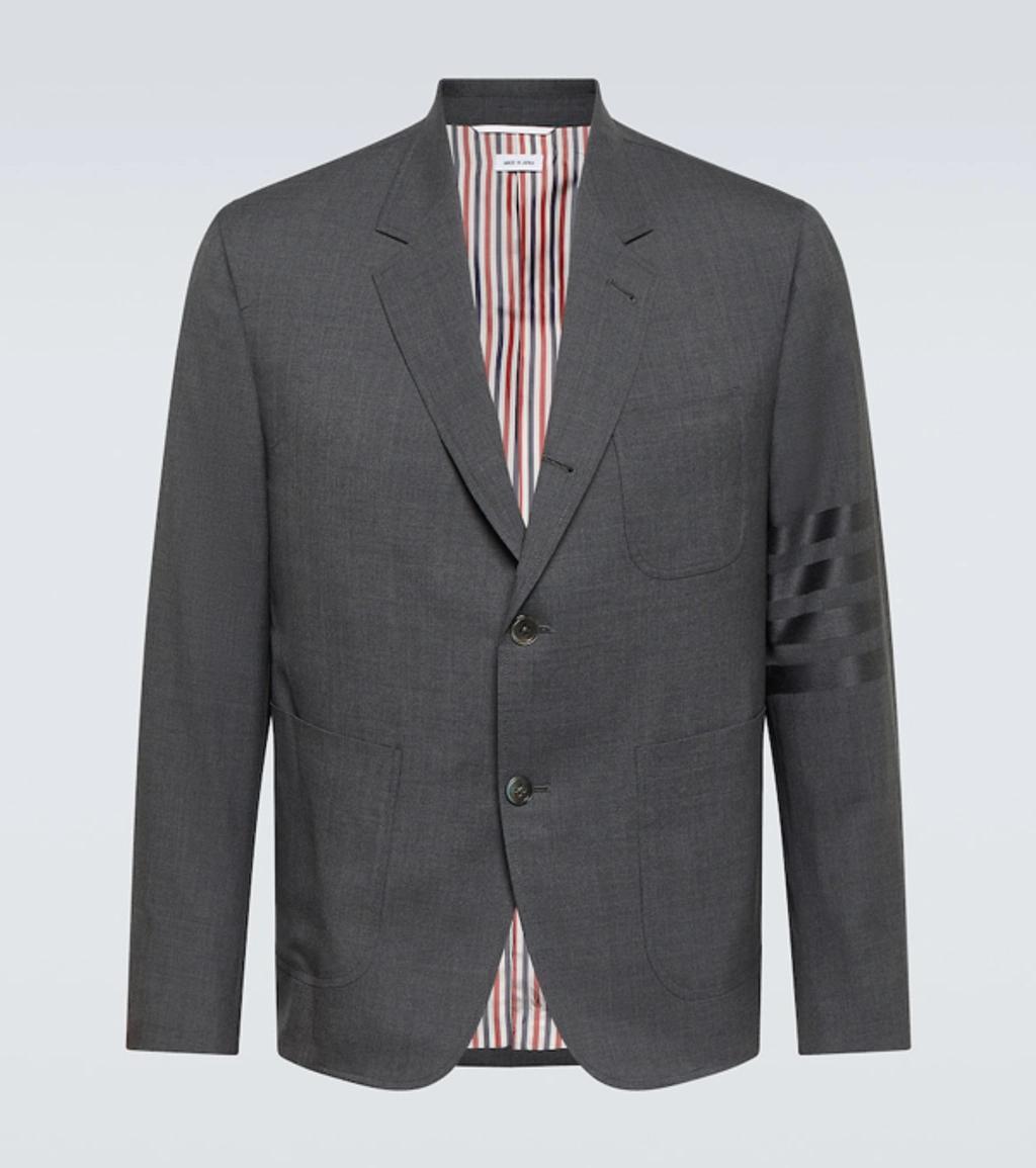 Gray 4-bar Sack Sport Blazer In 025 Dark Grey Product Image