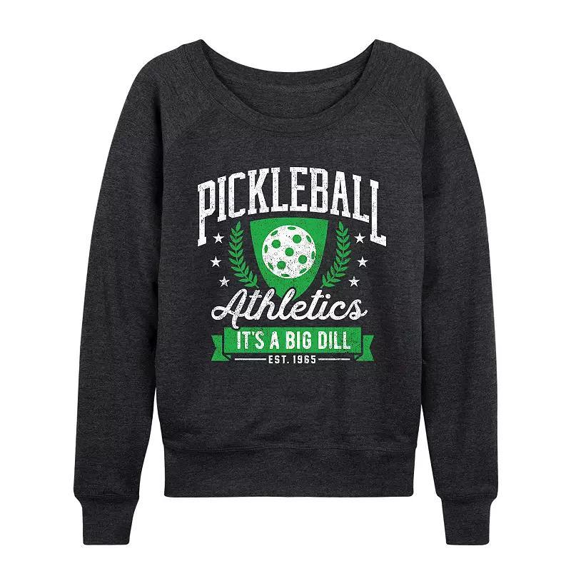 Womens Pickleball Athletics Big Dill Lightweight French Terry Sweatshirt, Girls Grey Gray Product Image