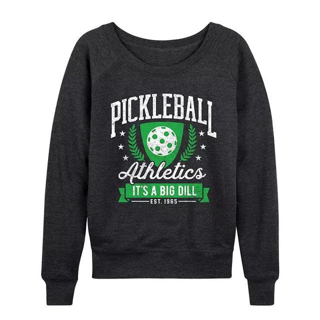 Womens Pickleball Athletics Big Dill Lightweight French Terry Sweatshirt, Girls Grey Gray Product Image