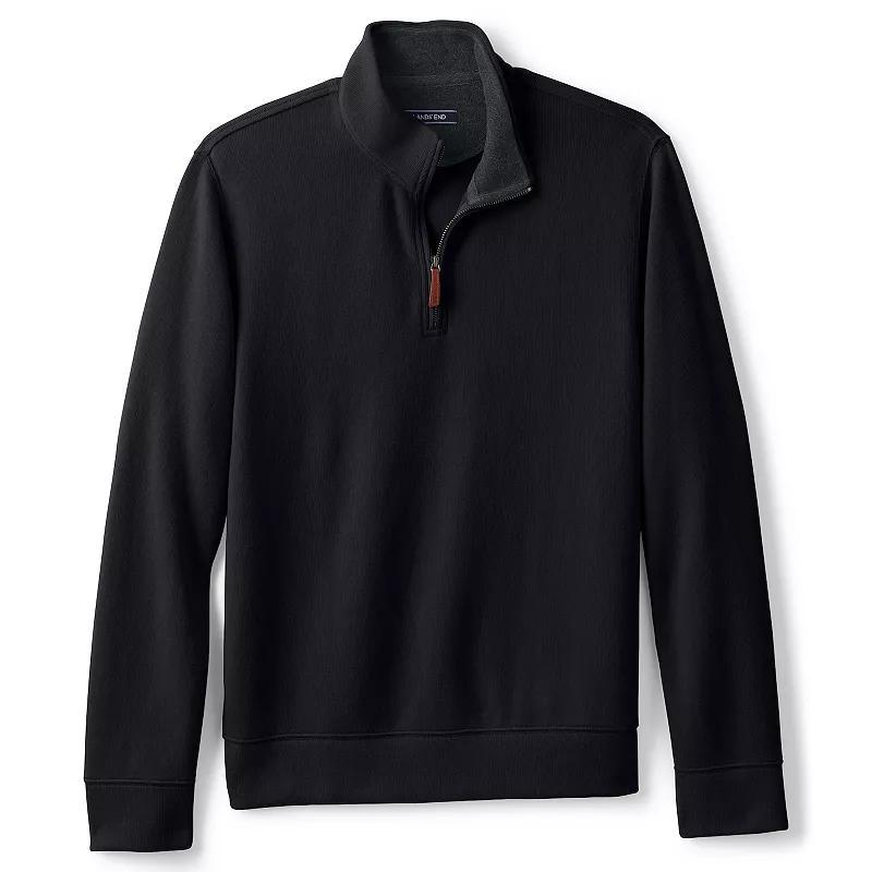 Lands End Big & Tall Bedford Rib Quarter Zip Sweater Product Image