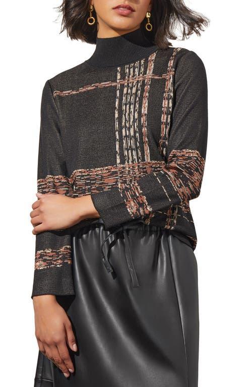 Ming Wang Mock Neck Jacquard Tunic Product Image