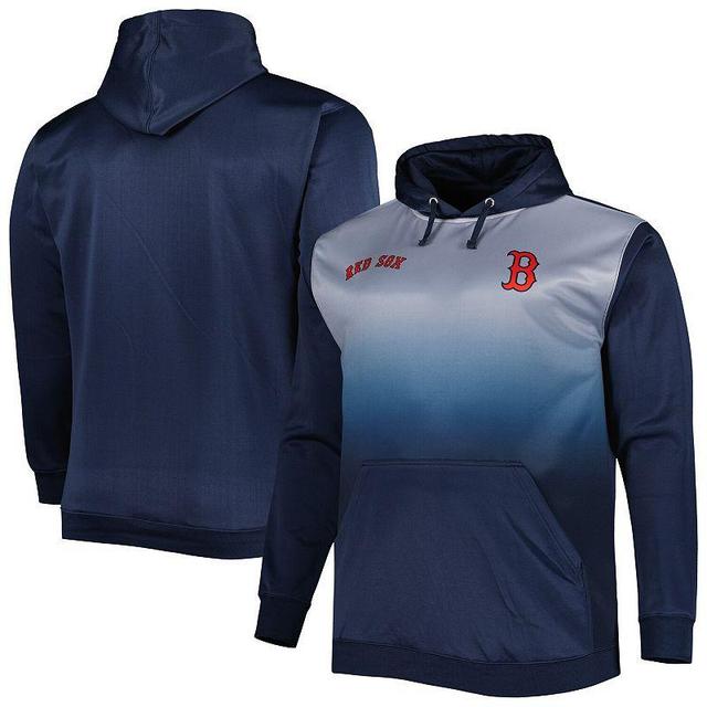 Mens Boston Red Sox Fade Sublimated Fleece Pullover Hoodie Blue Product Image