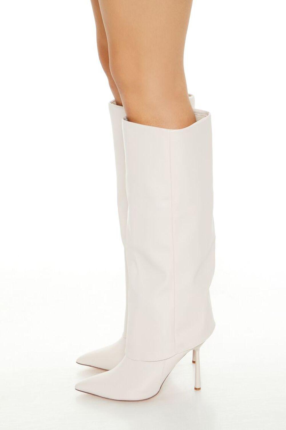 Faux Leather Overlay Stiletto Boots | Forever 21 Product Image