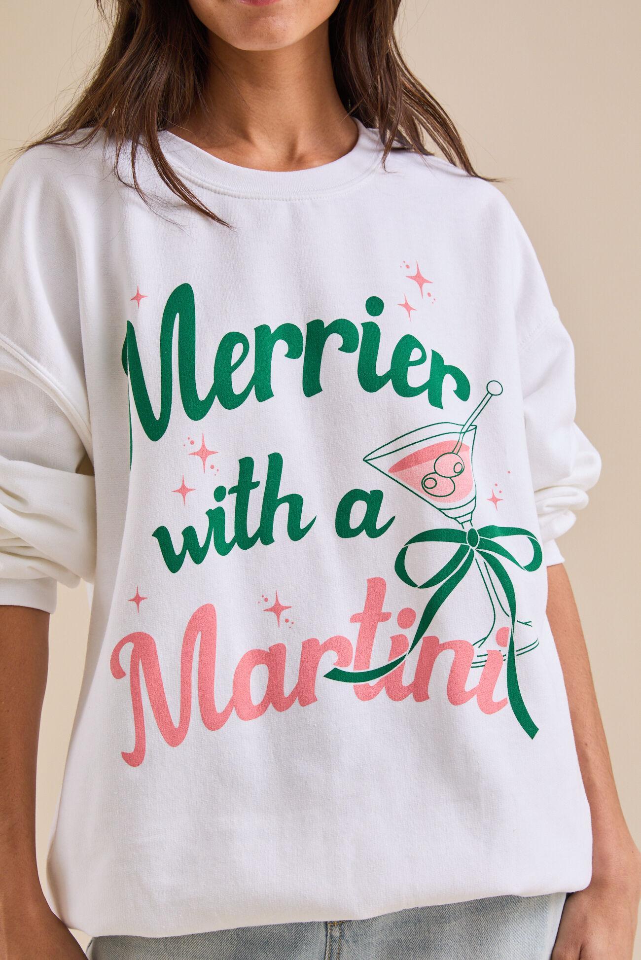 Merrier With A Martini Pullover Product Image