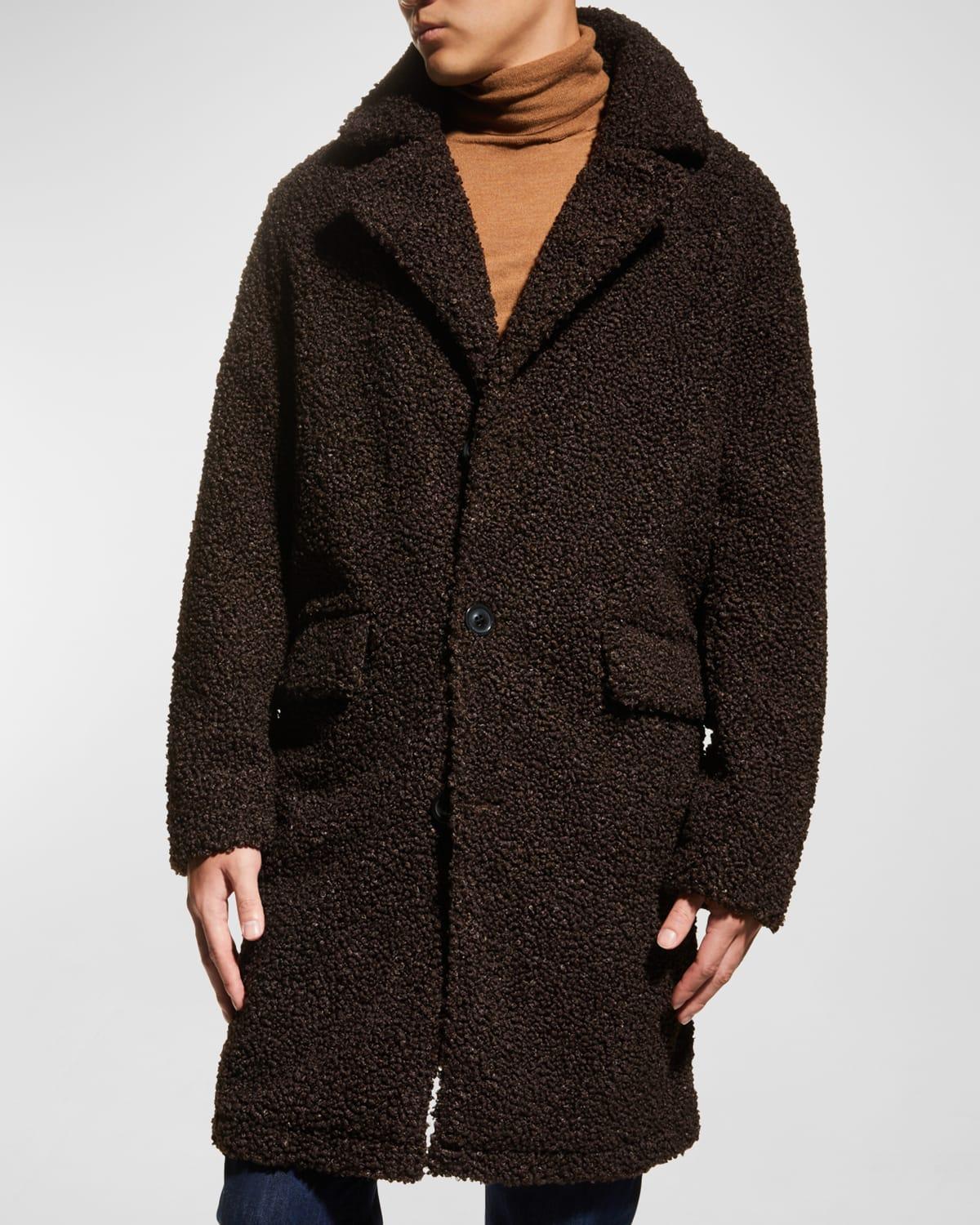 Mens Faux Shearling Topcoat Product Image