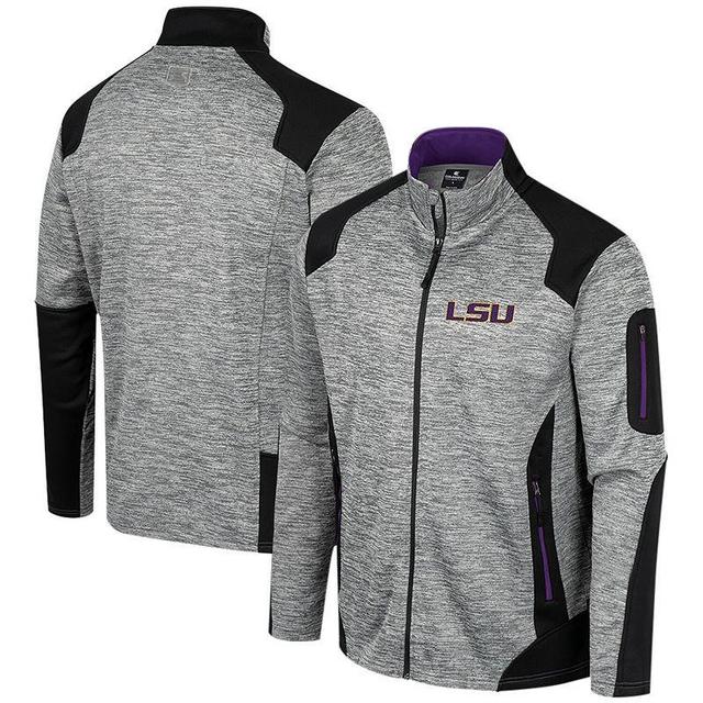 Mens Colosseum Gray LSU Tigers Silberman Color Block Full-Zip Jacket Product Image