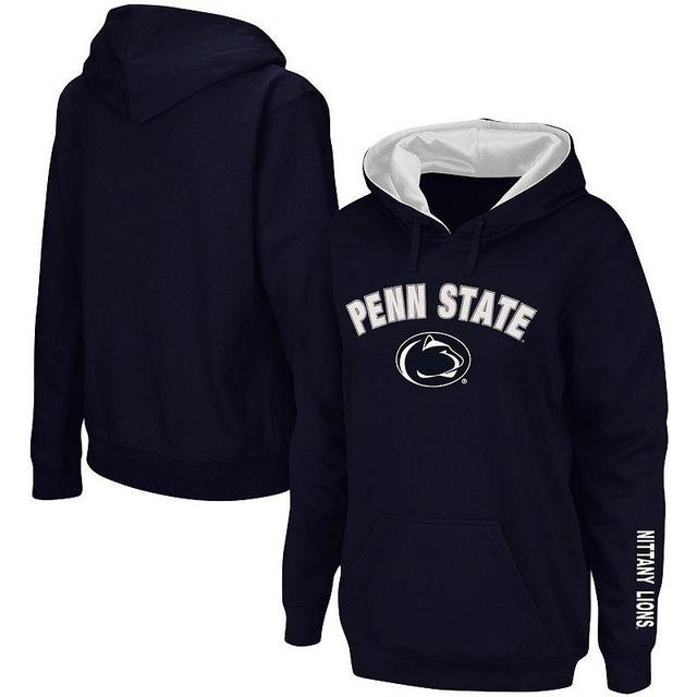 Womens Penn State Nittany Lions Arch & Logo 1 Pullover Hoodie Blue Product Image