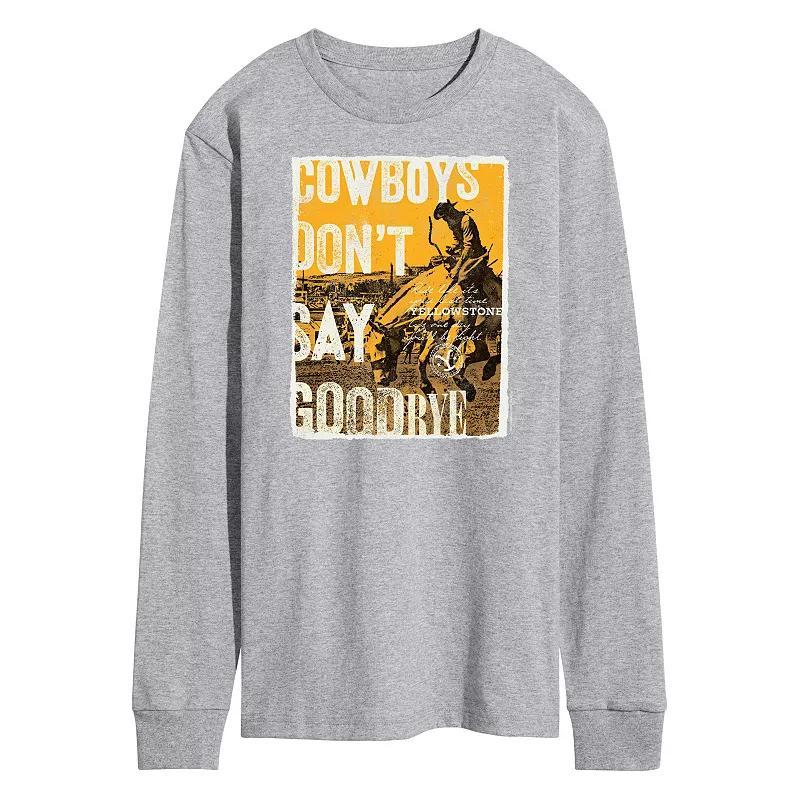 Mens Yellowstone Cowboys Dont Say Goodbye Long Sleeve Graphic Tee Product Image