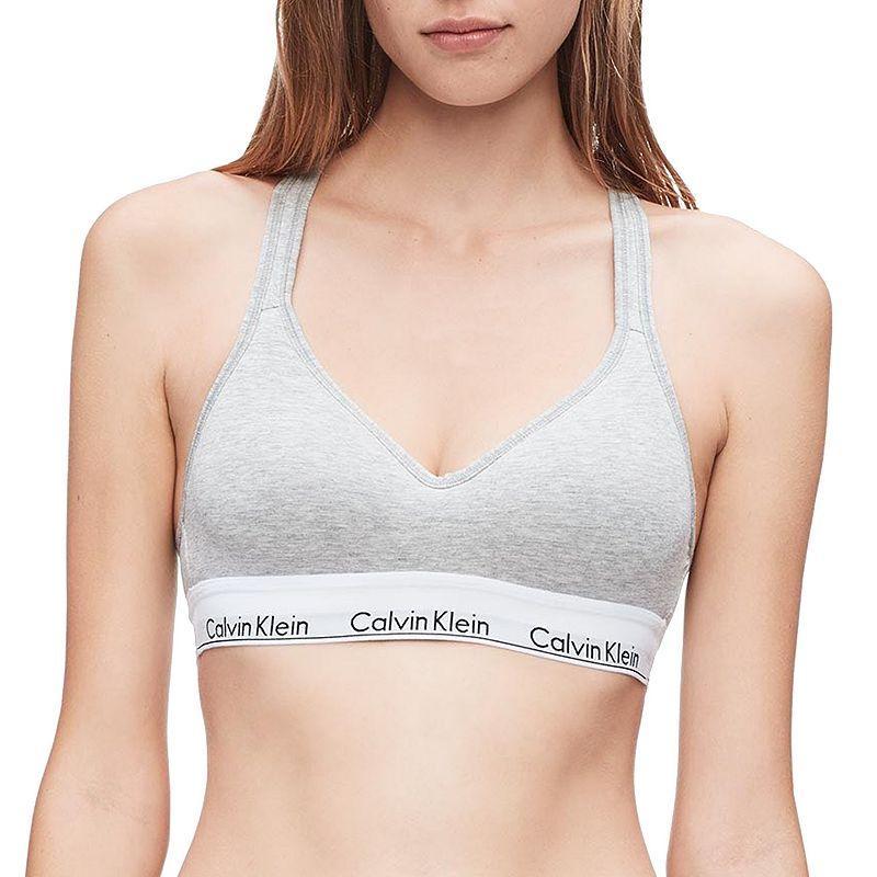 Calvin Klein Modern Cotton Padded Bralette QF1654, Womens Grey Product Image