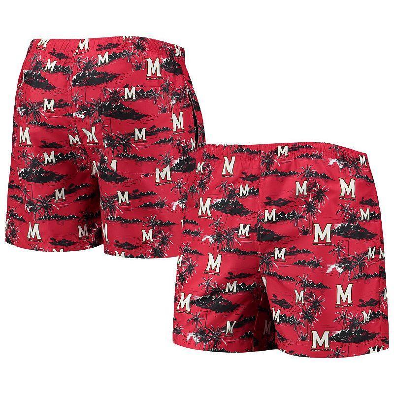 Mens FOCO Maryland Terrapins Island Palm Swim Trunks Product Image