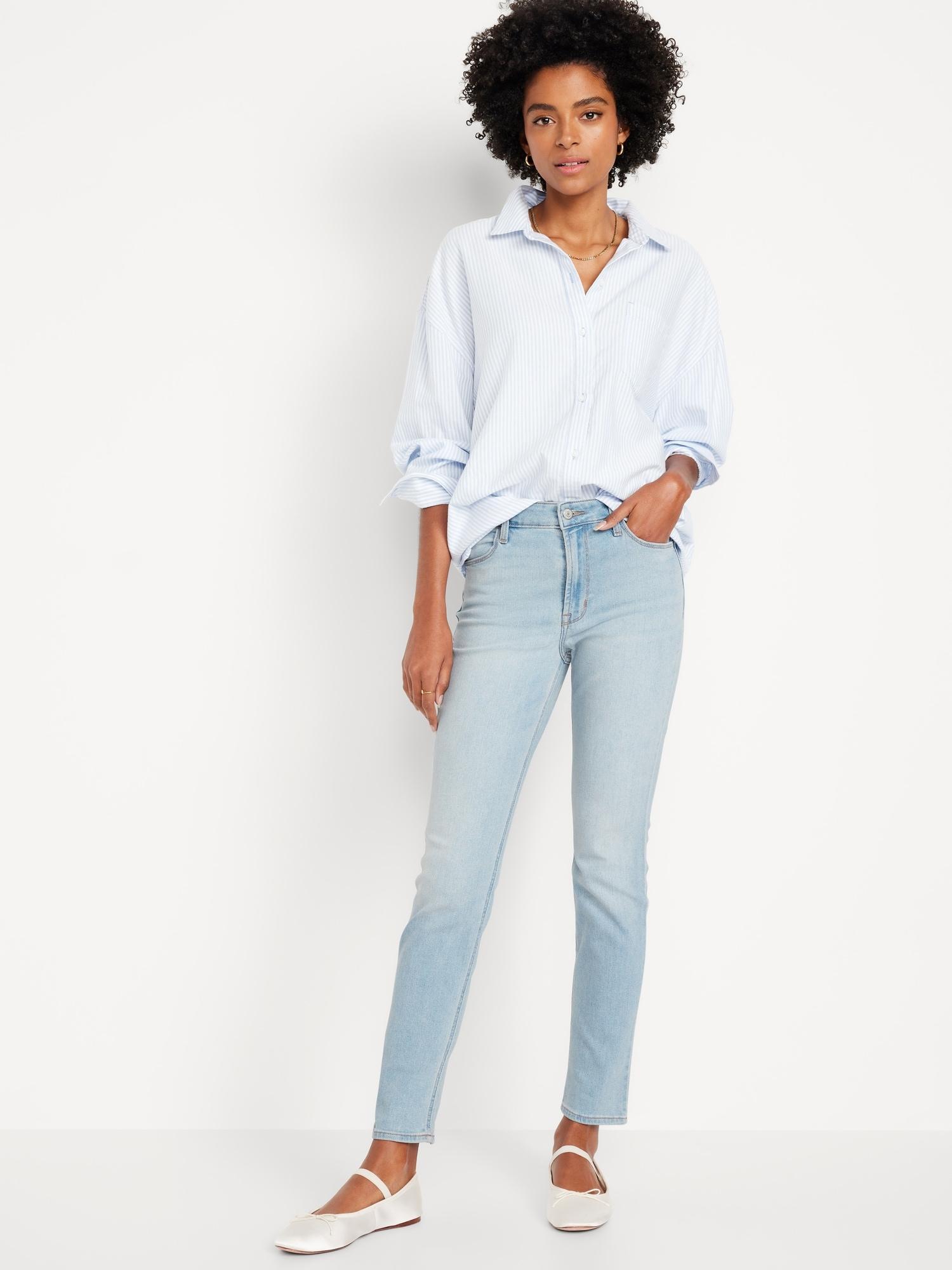 High-Waisted Wow Straight Ankle Jeans product image