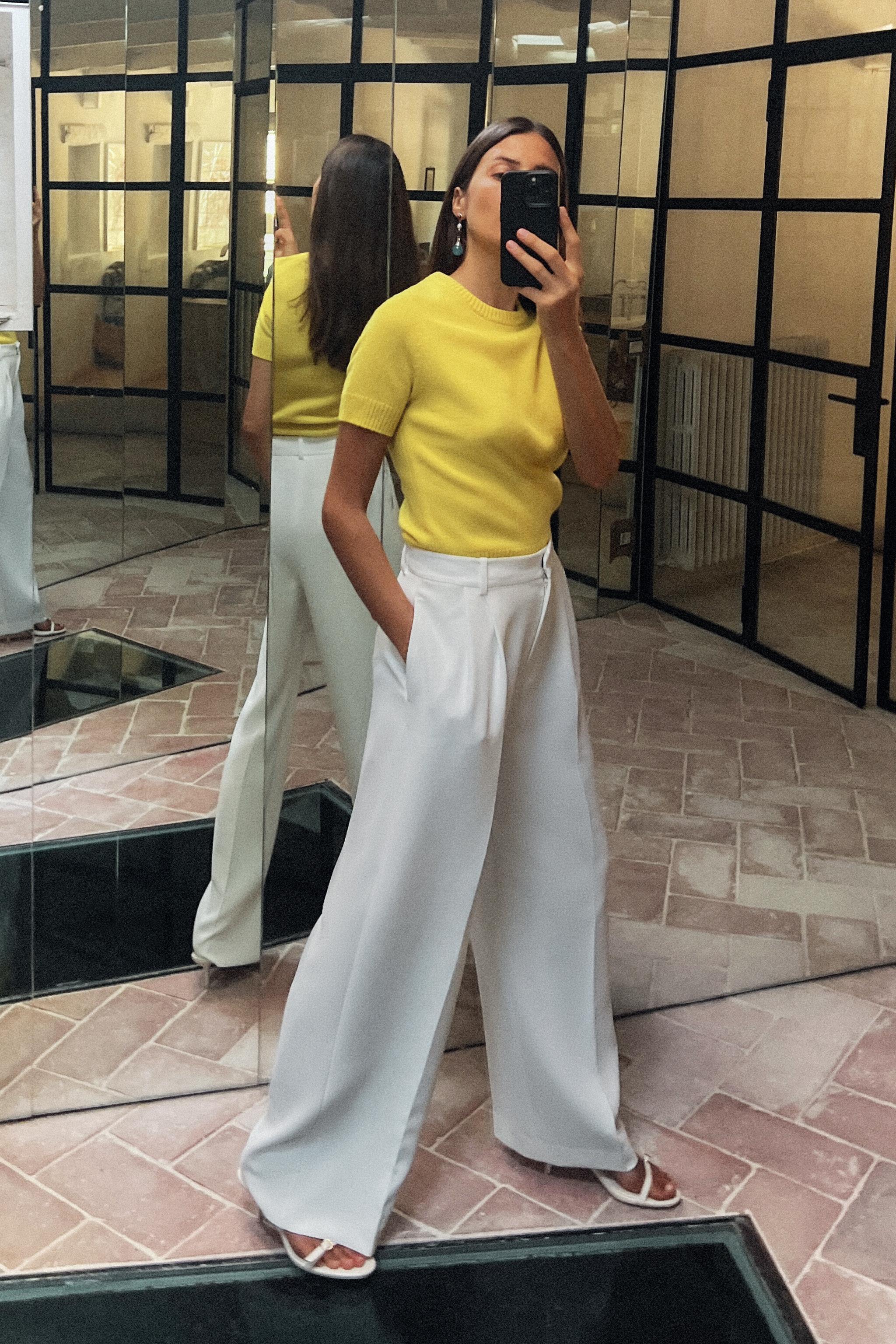 HIGH WAIST WIDE LEG PANTS Product Image