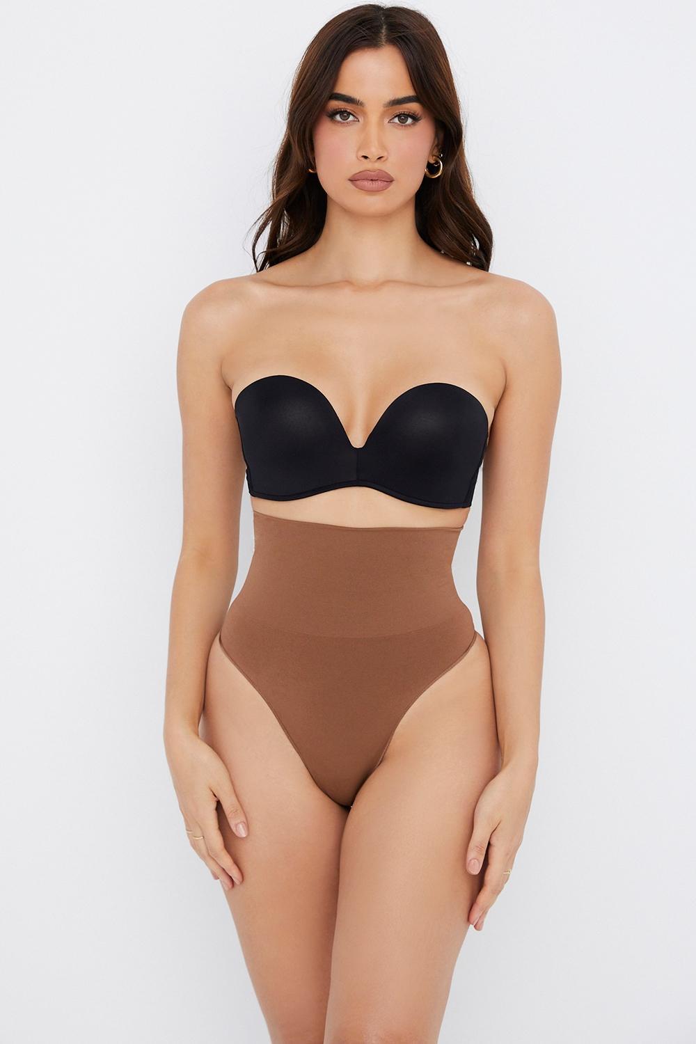 Sculpting High Waist Thong Mocha Product Image