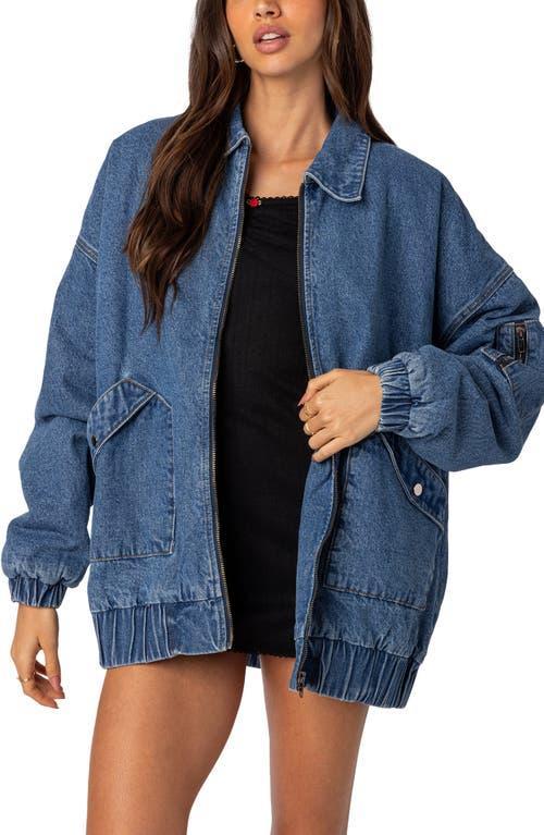 Womens Sophie oversized washed denim coat Product Image