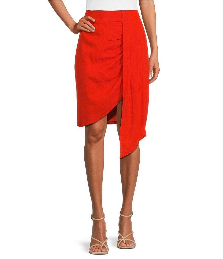 Sugarlips High Waisted Asymmetrical Hem Coordinating Draped Skirt product image