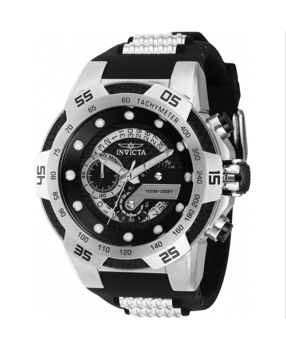 Invicta Mens 36597 Speedway Quartz Multifunction Black Dial Watch - Black Product Image