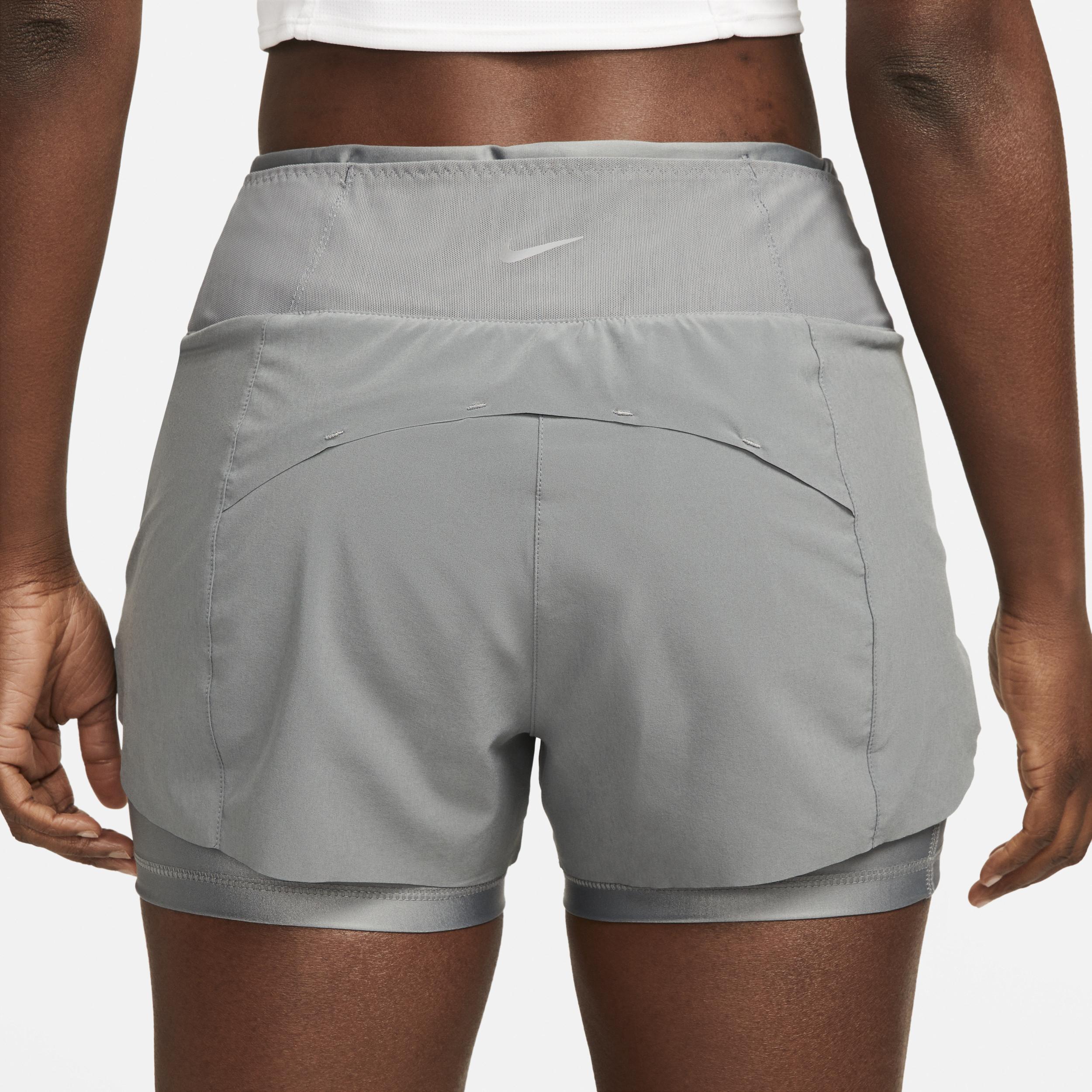 Nike Women's Dri-FIT Swift Mid-Rise 3" 2-in-1 Running Shorts with Pockets Product Image