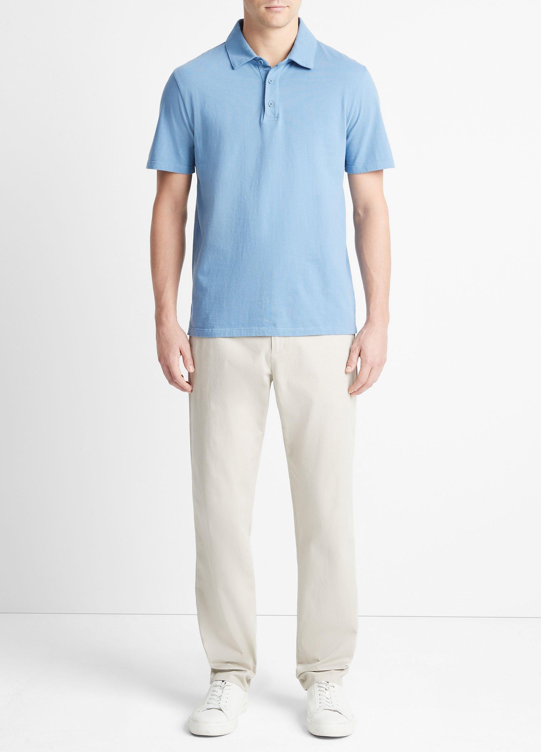 Garment Dye Cotton Polo Shirt Product Image