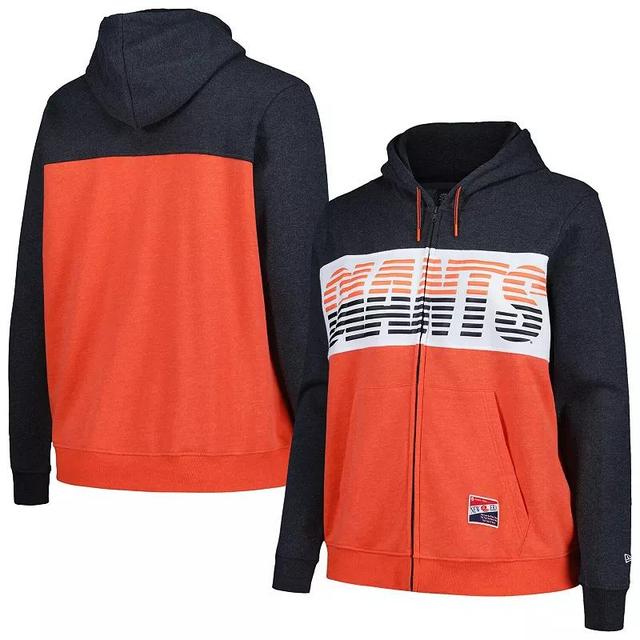 Womens New Era San Francisco Giants Plus Size Color Block Full-Zip Hoodie Product Image