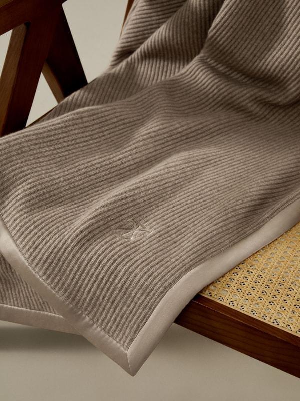 Cashmere Throw With Silk Edging Product Image