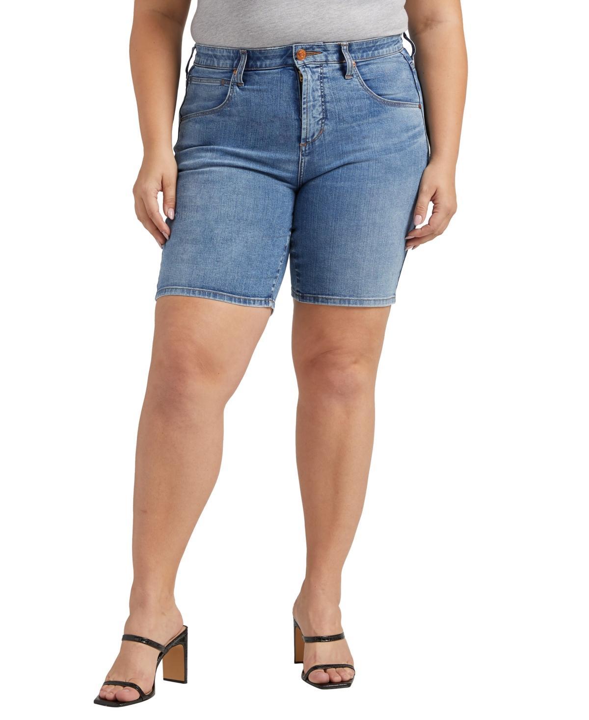 Jag Jeans Plus Size Cecilia Mid-Rise 8 Shorts (Marine ) Women's Shorts Product Image