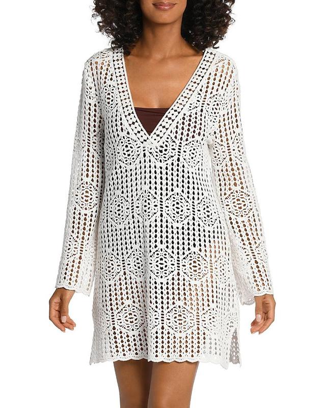 La Blanca Waverly Long Sleeve Cotton Cover-Up Dress Product Image