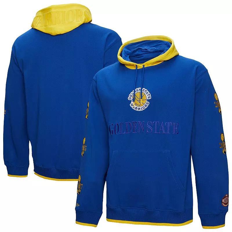 Mens Mitchell & Ness Royal Golden State Warriors Hardwood Classics Team OG 3.0 Pullover Hoodie Product Image