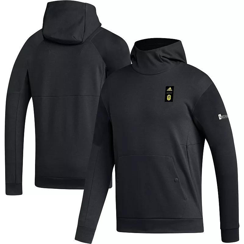 Mens adidas Black Nashville SC 2023 Player Travel Pullover Hoodie Product Image