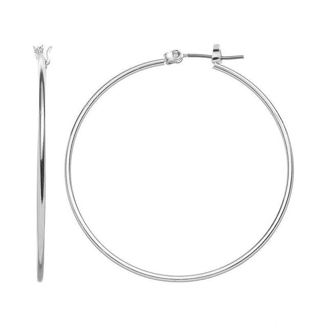 Sonoma Goods For Life Hoop Earrings, Womens, Silver Tone Product Image