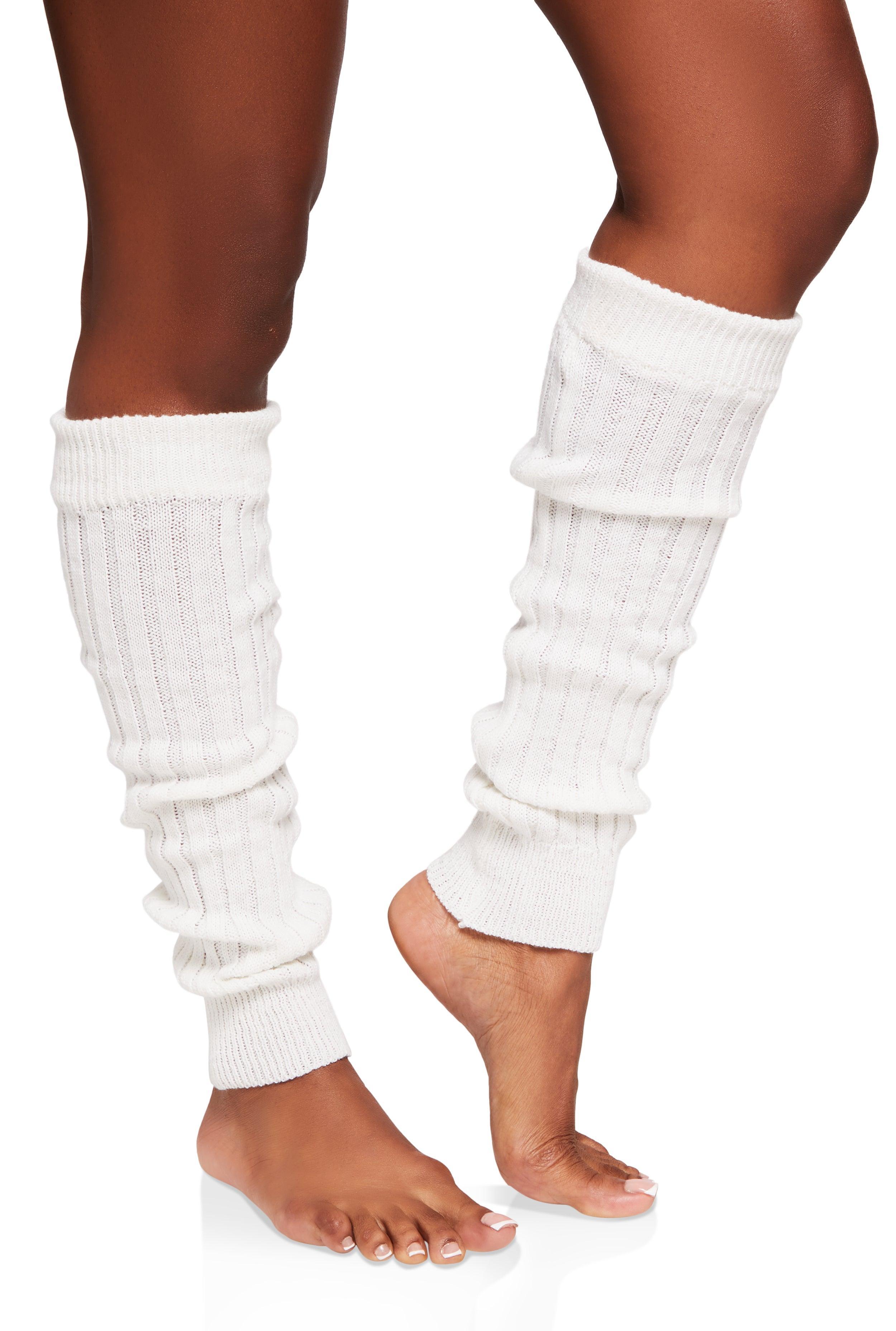 Womens Ribbed Knit Leg Warmers Product Image