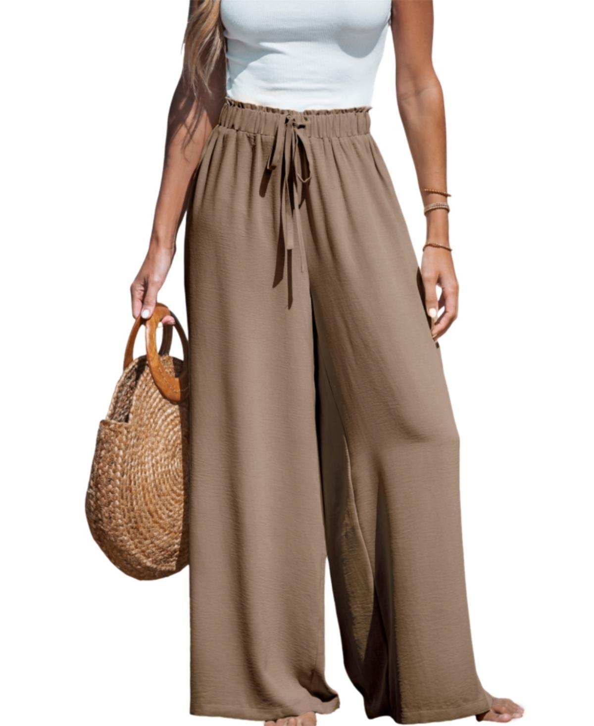 Cupshe Womens Summer Lovin Drawstring Wide-Leg Pants Product Image