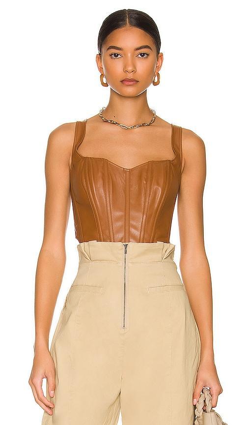 Faux Leather Corset Bustier Product Image