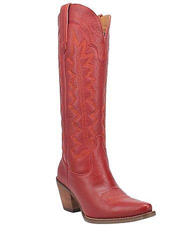 Dingo High Cotton Leather Tall Western Boots Product Image