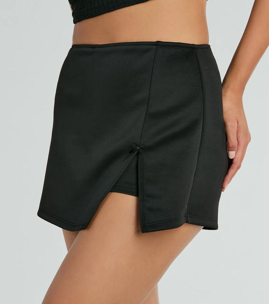 Significant Strut Mid-Rise Bow Slit Skort product image