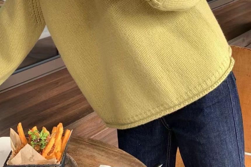 Crewneck Plain Sweater Product Image