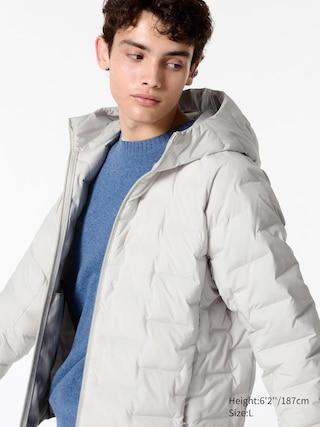 Mens Pufftech Parka with Water-Repellent Off White Medium UNIQLO US Product Image