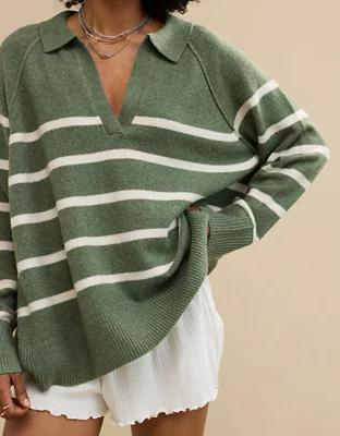 Aerie unREAL Polo Sweater Product Image