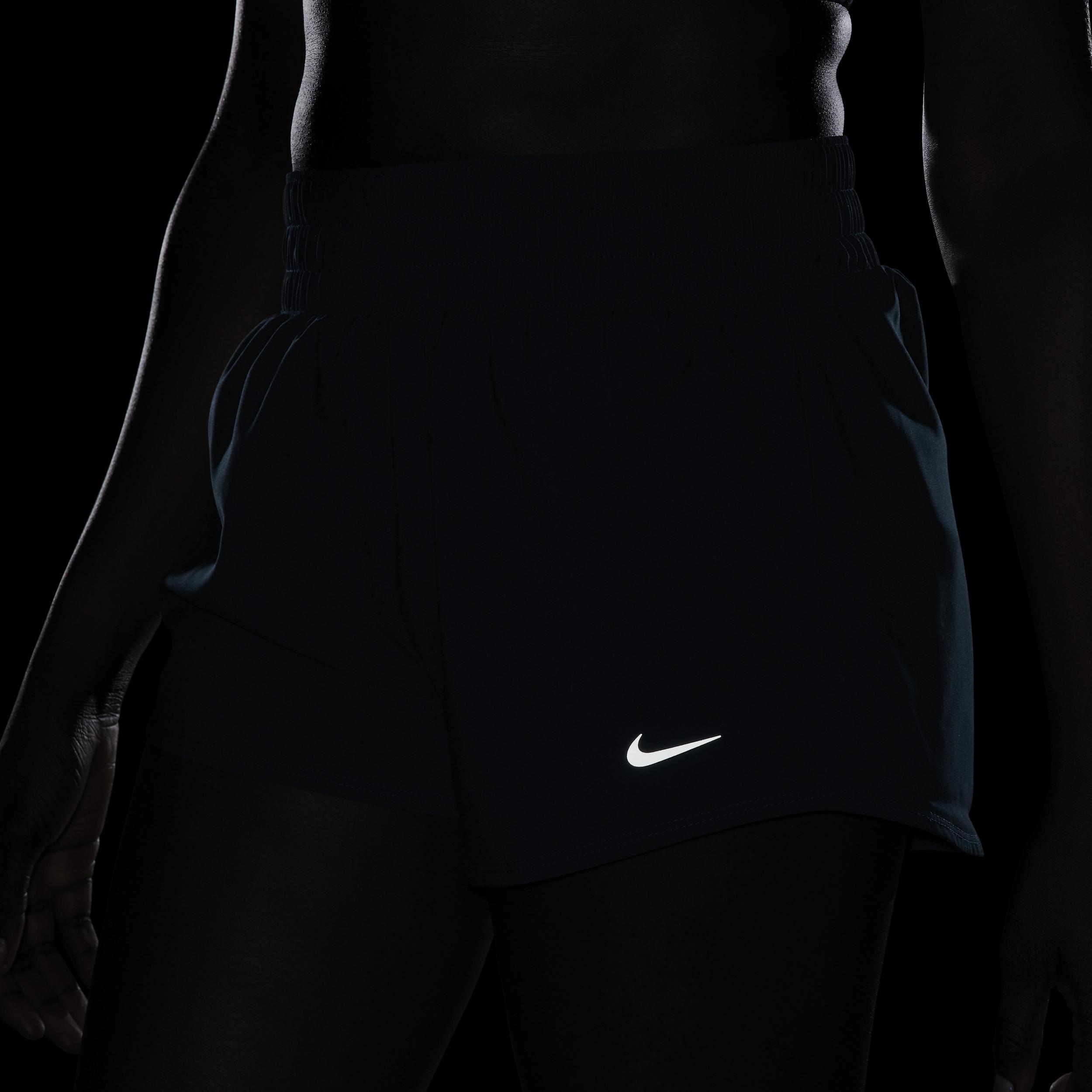 Nike Womens One Dri-FIT Mid-Rise 3 Brief-Lined Shorts Product Image